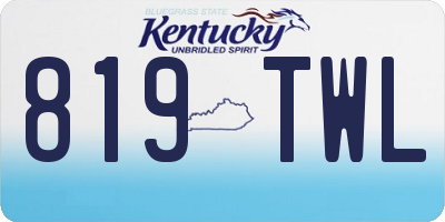 KY license plate 819TWL
