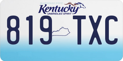 KY license plate 819TXC