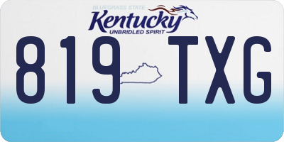 KY license plate 819TXG