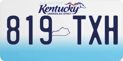 KY license plate 819TXH