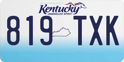 KY license plate 819TXK