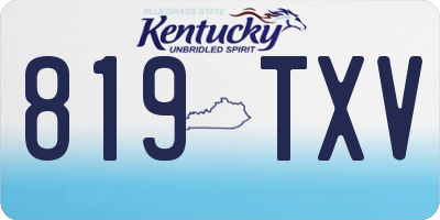 KY license plate 819TXV