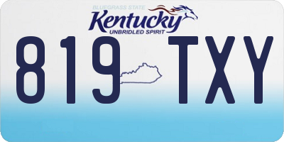 KY license plate 819TXY