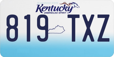 KY license plate 819TXZ