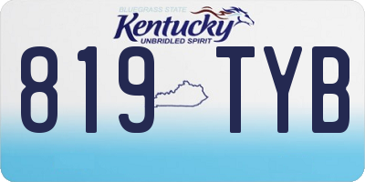 KY license plate 819TYB
