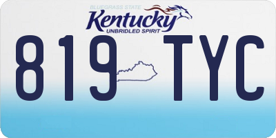 KY license plate 819TYC