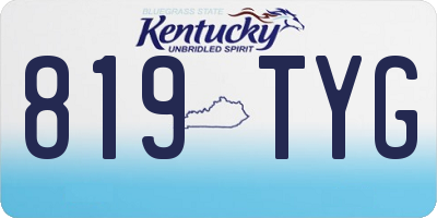 KY license plate 819TYG
