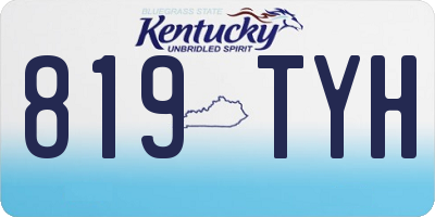 KY license plate 819TYH
