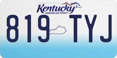 KY license plate 819TYJ