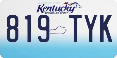 KY license plate 819TYK