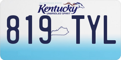 KY license plate 819TYL