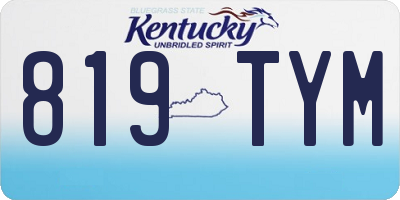 KY license plate 819TYM