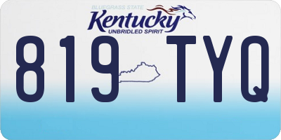 KY license plate 819TYQ