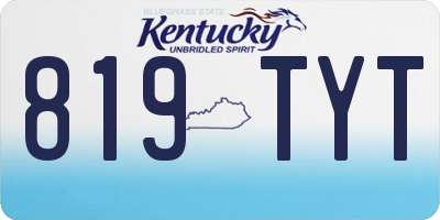 KY license plate 819TYT