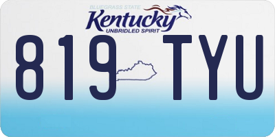 KY license plate 819TYU