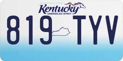 KY license plate 819TYV