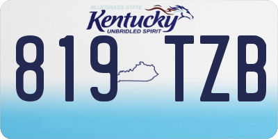 KY license plate 819TZB