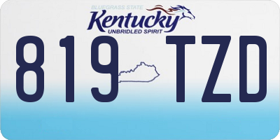 KY license plate 819TZD