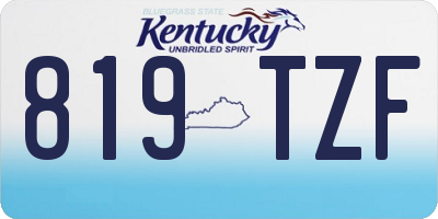KY license plate 819TZF