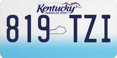 KY license plate 819TZI