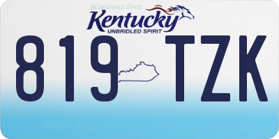 KY license plate 819TZK