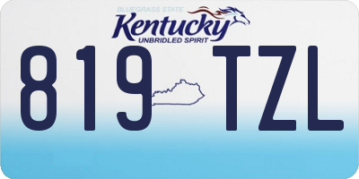 KY license plate 819TZL