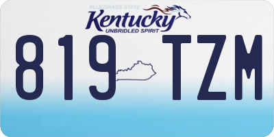 KY license plate 819TZM