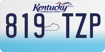 KY license plate 819TZP