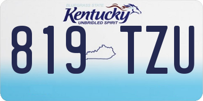 KY license plate 819TZU