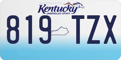 KY license plate 819TZX