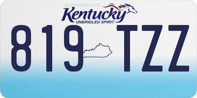 KY license plate 819TZZ