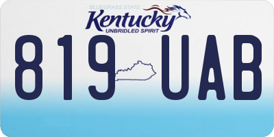 KY license plate 819UAB