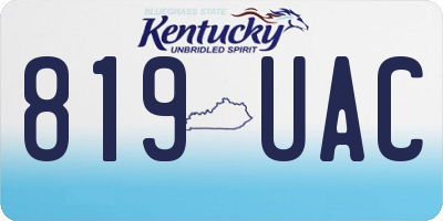 KY license plate 819UAC