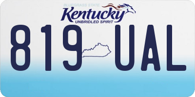 KY license plate 819UAL
