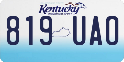 KY license plate 819UAO