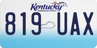 KY license plate 819UAX