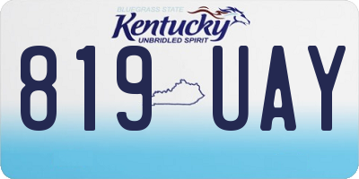 KY license plate 819UAY