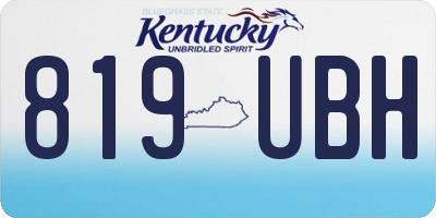 KY license plate 819UBH