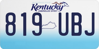 KY license plate 819UBJ