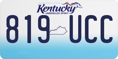 KY license plate 819UCC