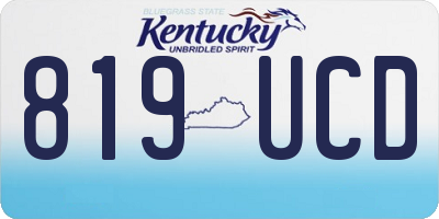 KY license plate 819UCD