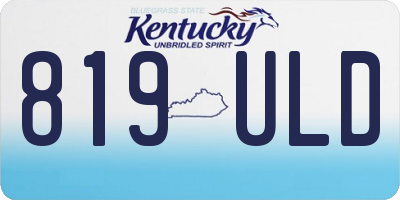 KY license plate 819ULD