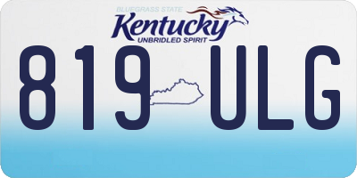 KY license plate 819ULG