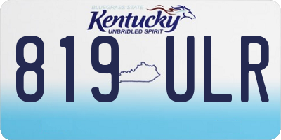 KY license plate 819ULR