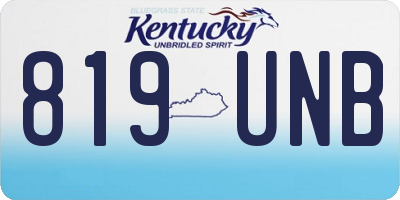 KY license plate 819UNB