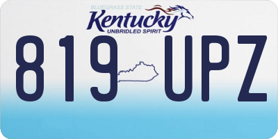 KY license plate 819UPZ