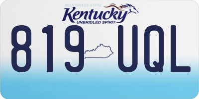KY license plate 819UQL