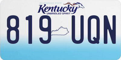 KY license plate 819UQN