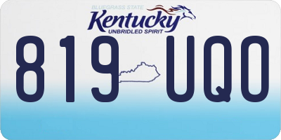 KY license plate 819UQO