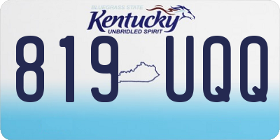 KY license plate 819UQQ
